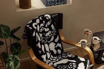 Oiva Toikka Cheetah uldplaid 130x180 cm - Sort/Hvid - Iittala