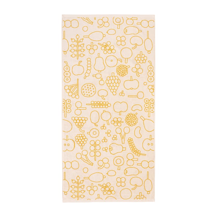Oiva Toikka Frutta badehåndklæde 70x140 cm, Gul Iittala