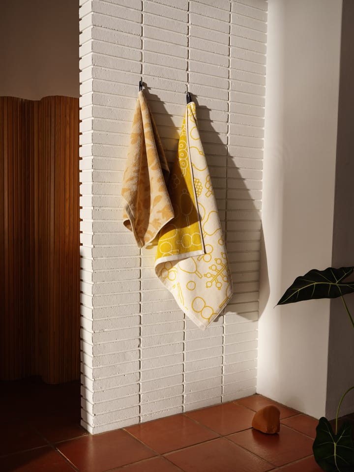 Oiva Toikka Frutta badehåndklæde 70x140 cm, Gul Iittala