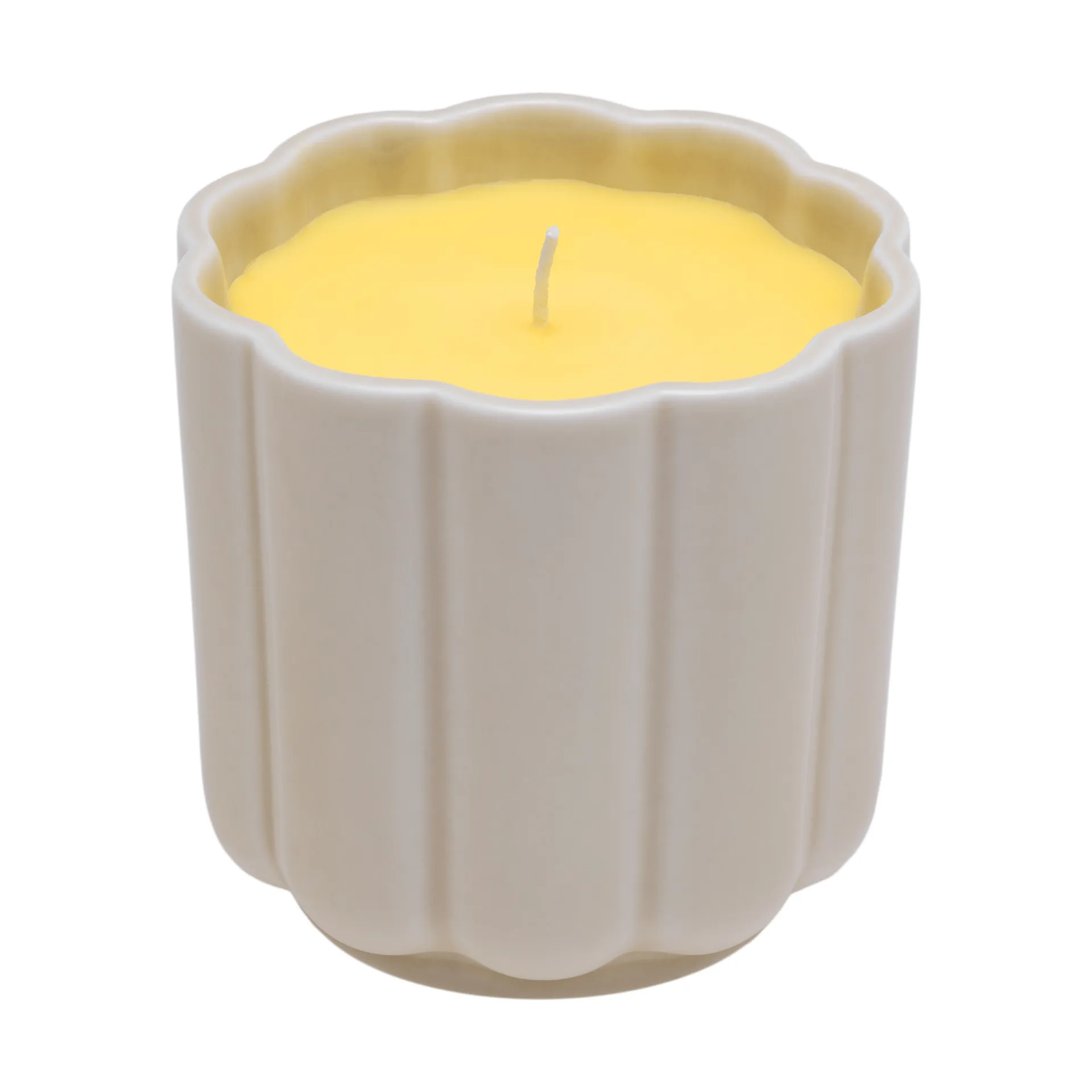 Play lys i keramikform rund, Beige-gul Iittala