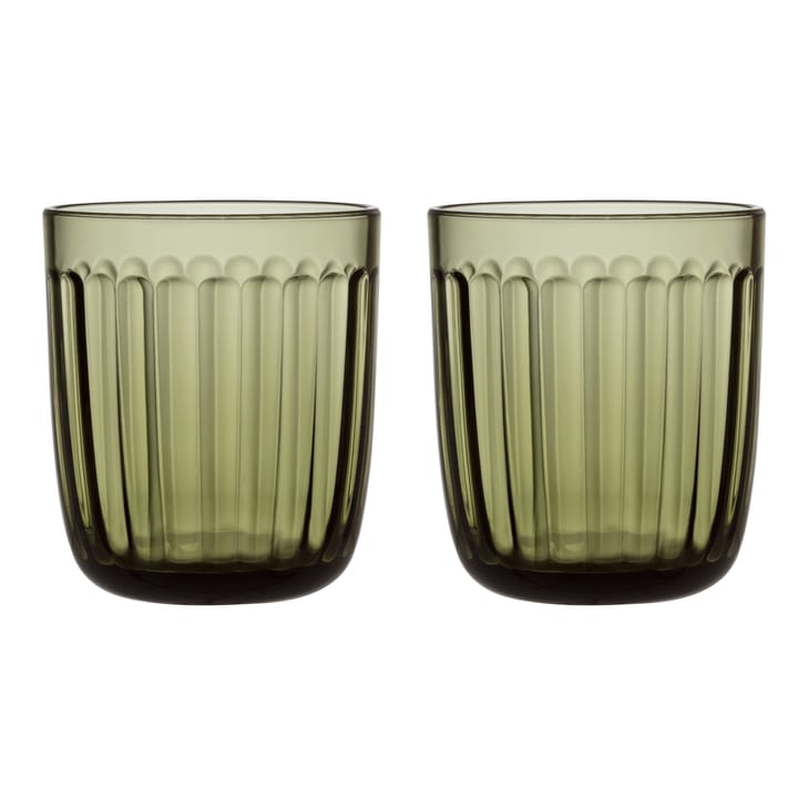 Raami drikkeglas 2-pak - Mosgrøn - Iittala
