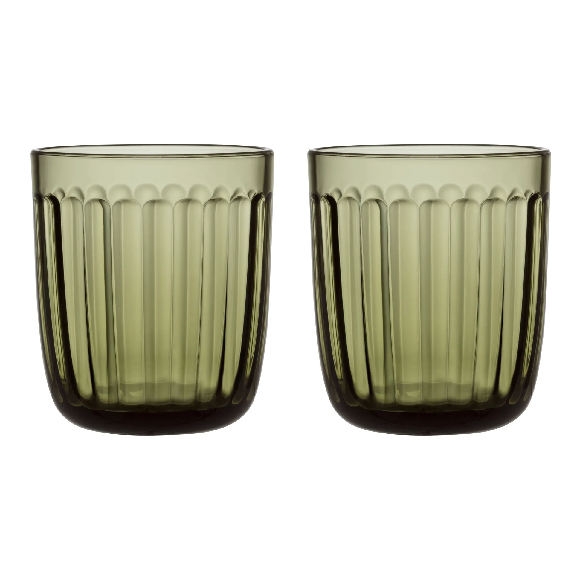 Raami drikkeglas 26 cl 2-pak, Mosgrøn Iittala
