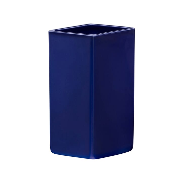 Ruutu keramikvase 180 mm, Mørkeblå Iittala