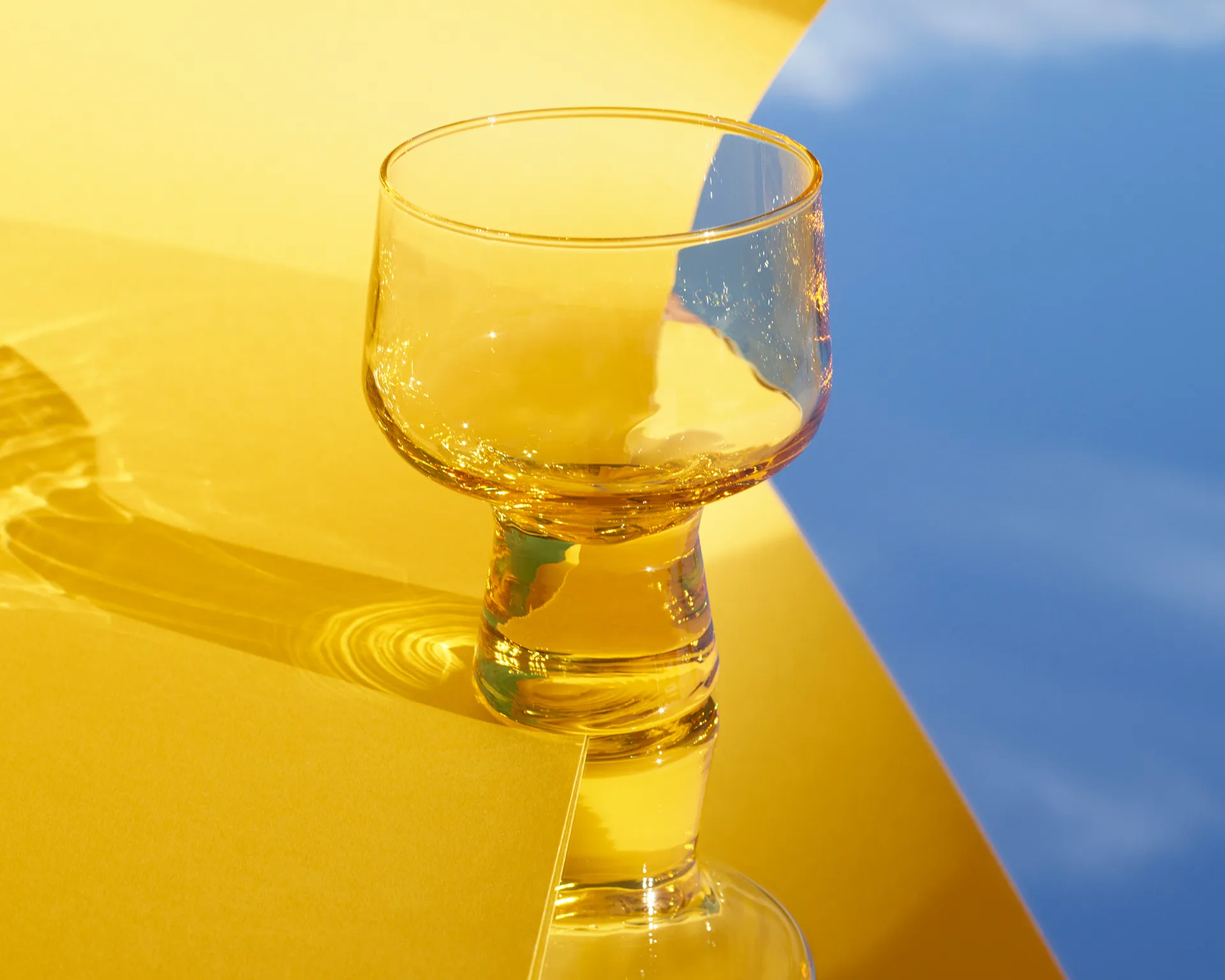 Solare glas på fod 29 cl 2-pak, Ildgul Iittala