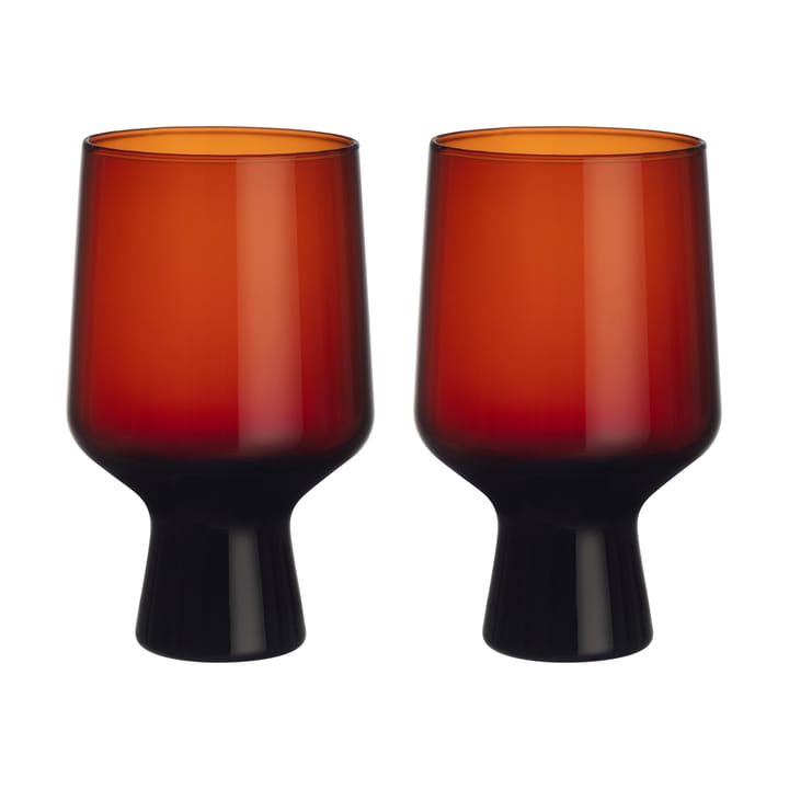 Solare glas på fod 40 cl 2-pak - Kobber - Iittala