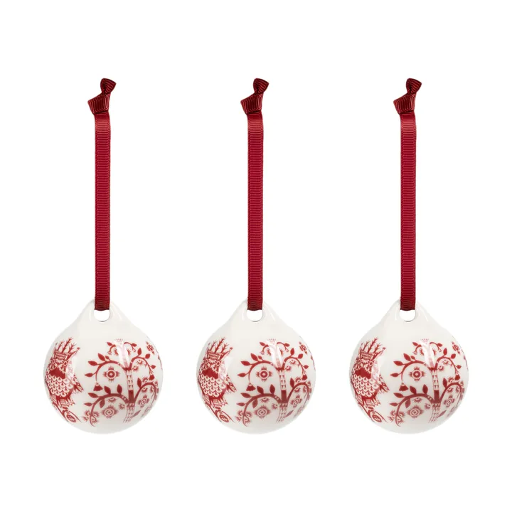 Taika dekoration - Granatrød, 5 cm, 3-pak - Iittala
