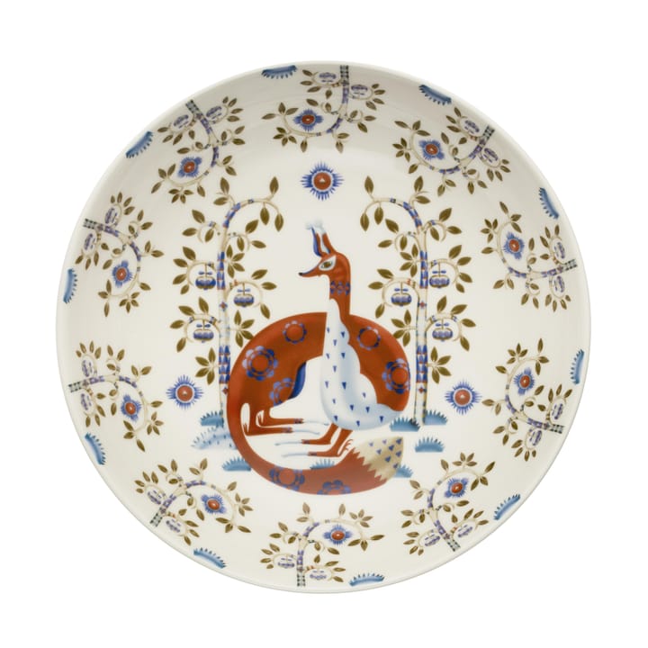 Taika dyb tallerken 22 cm, hvidt mønster Iittala