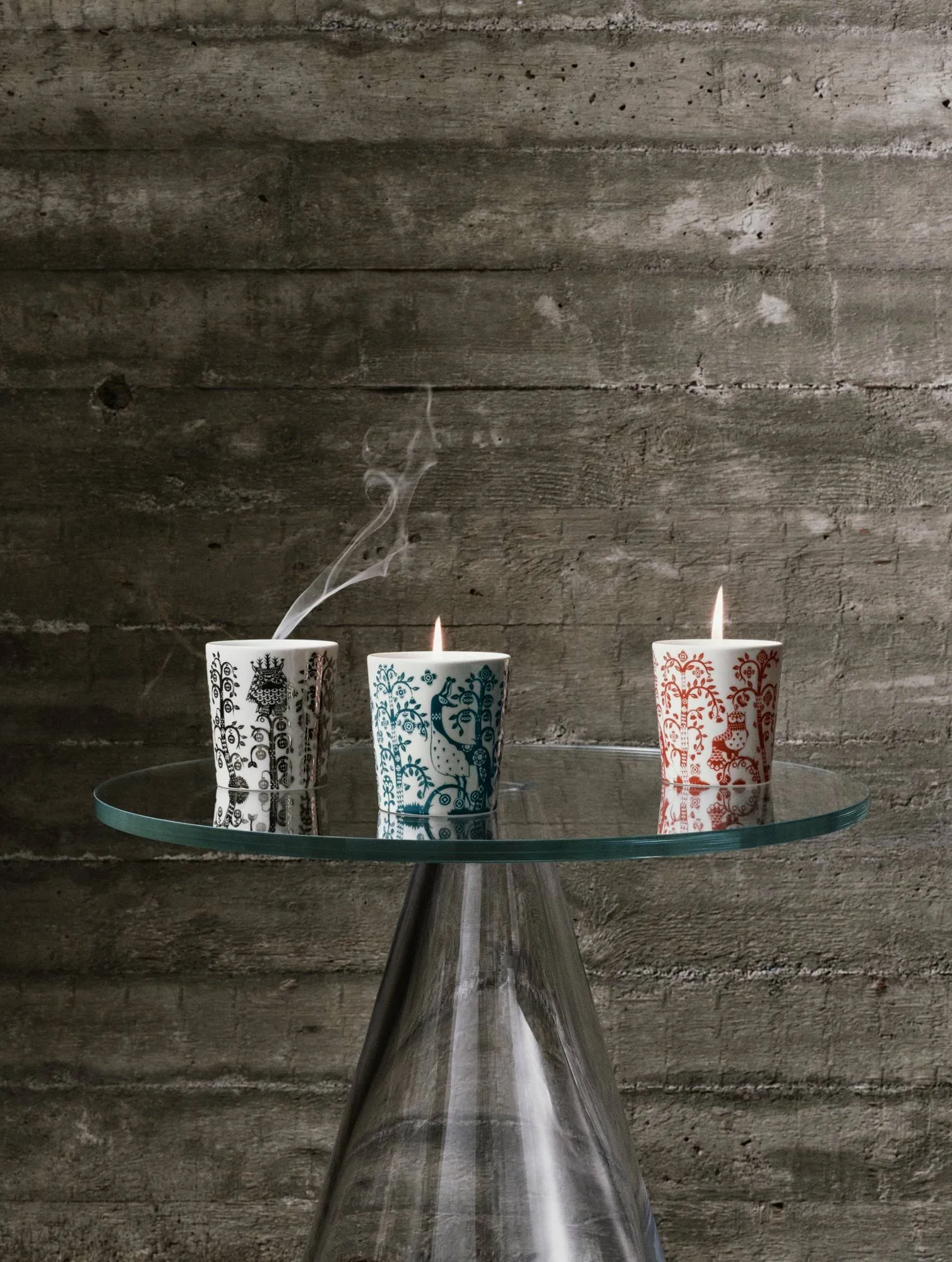 Taika lys, Granatrød, 9 cm Iittala