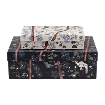 Taika opbevaringsboks 15-års jubilæum 2 dele - Sort/Hvid - Iittala