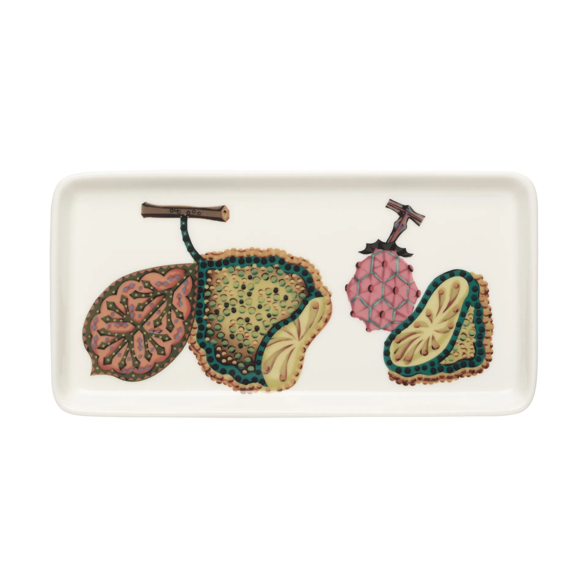 Taika Sato tallerken 12x24 cm, Hvid-flerfarvet Iittala