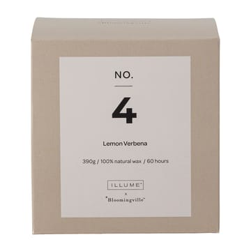 NO. 4 Lemon Verbena duftlys - 390 g + Gaveæske - Illume x Bloomingville