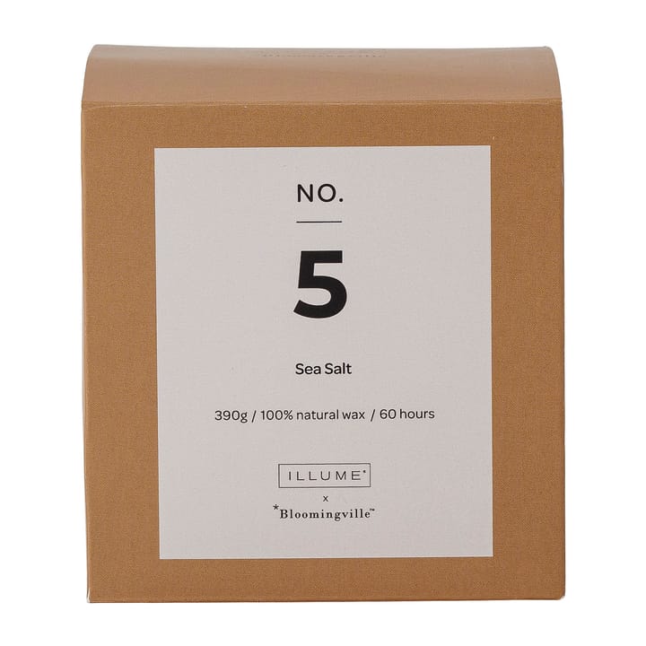 NO. 5 Sea Salt duftlys - 390 g + Gaveæske - Illume x Bloomingville