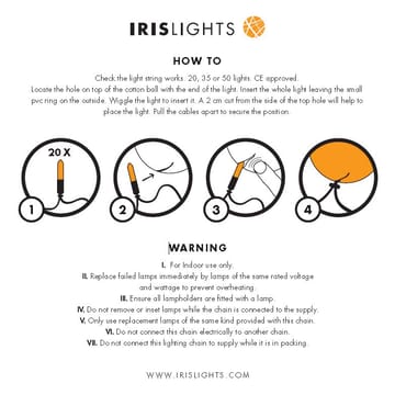 Iris lights moonlight - 20 kugler - Irislights