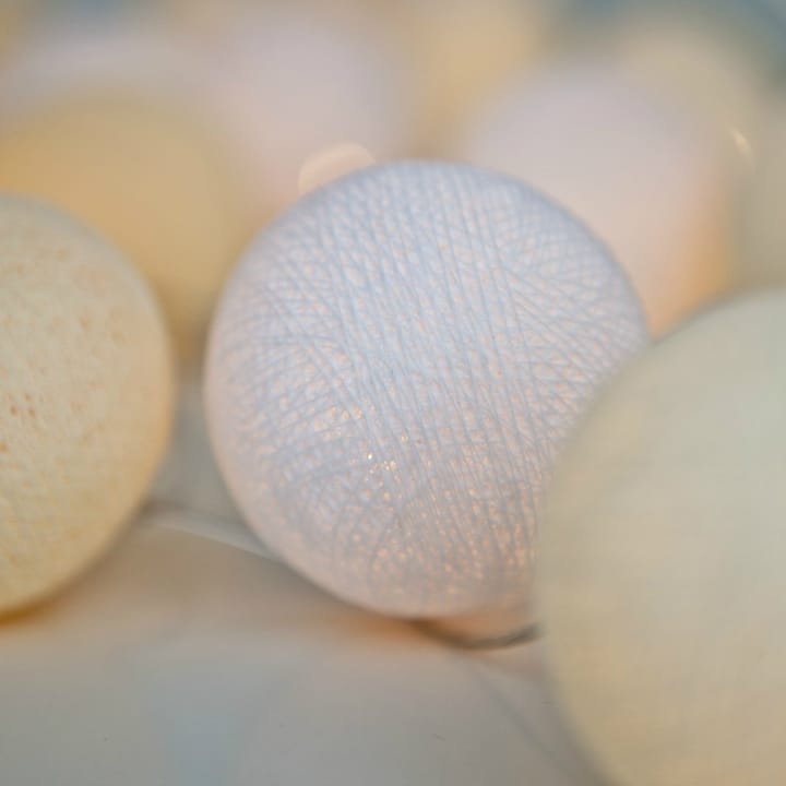 Irislights lyskæde Creamy White, 20 kugler Irislights
