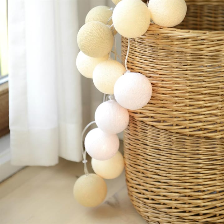 Irislights lyskæde Creamy White, 20 kugler Irislights