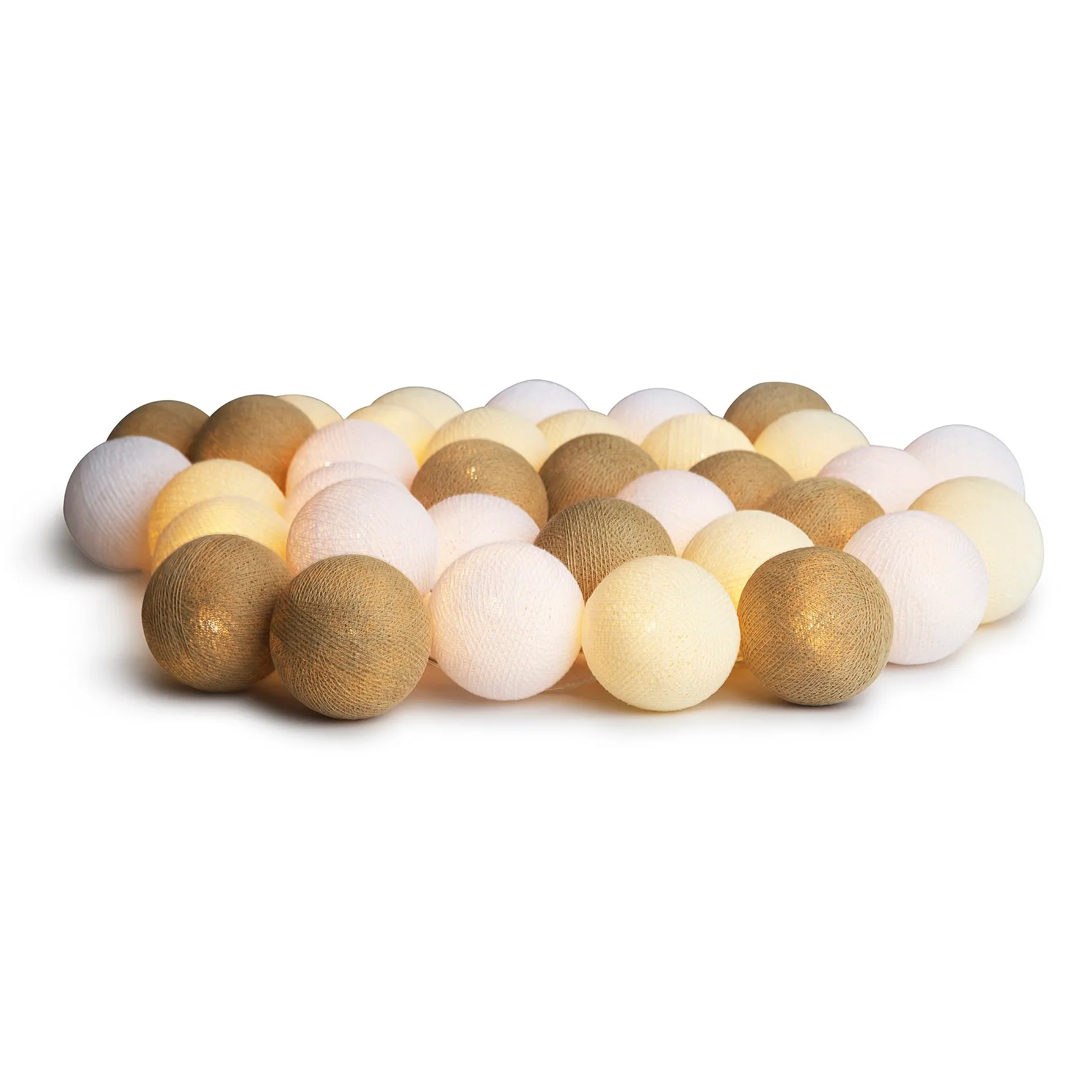 Irislights lyskæde Creamy White, 35 kugler Irislights