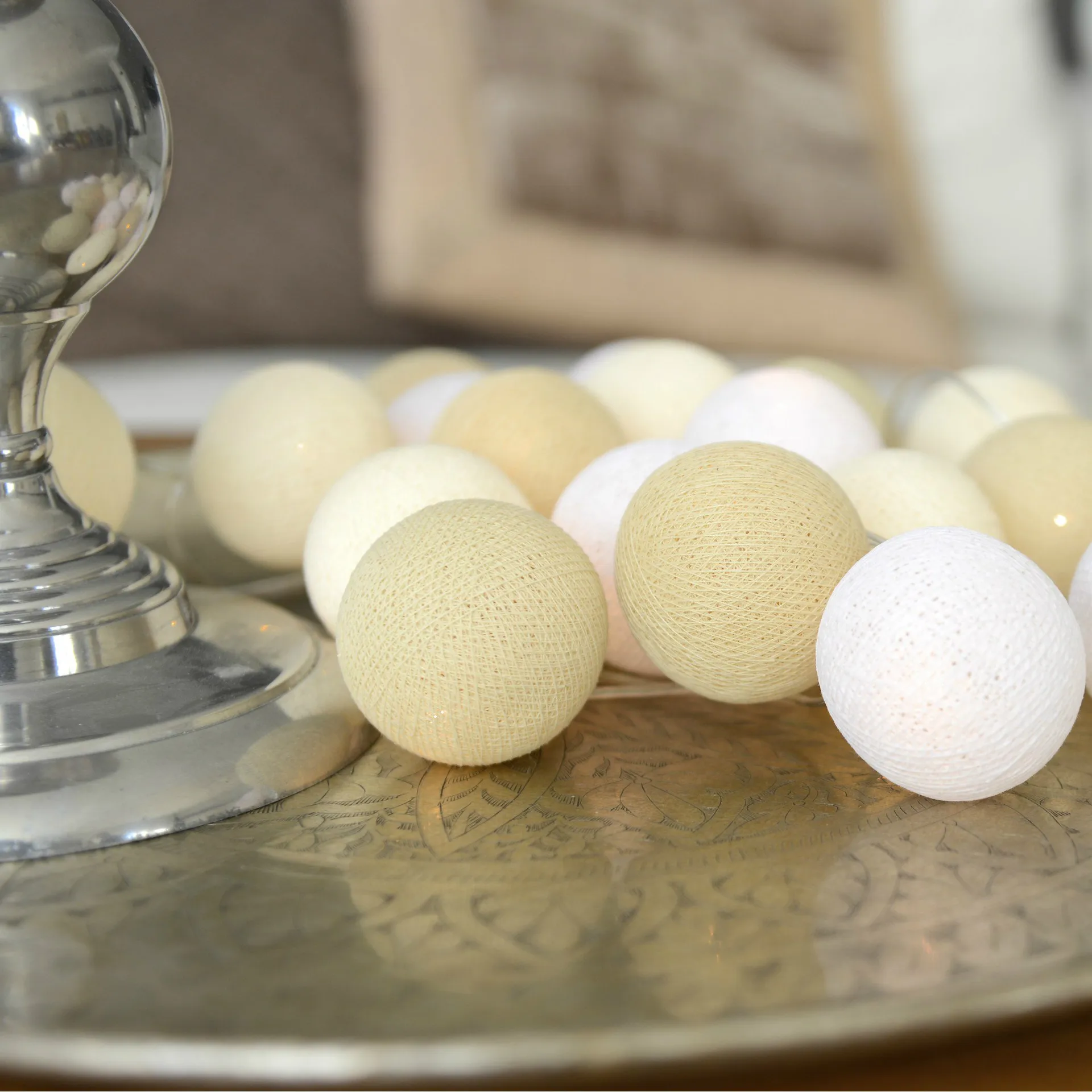 Irislights lyskæde Creamy White, 35 kugler Irislights