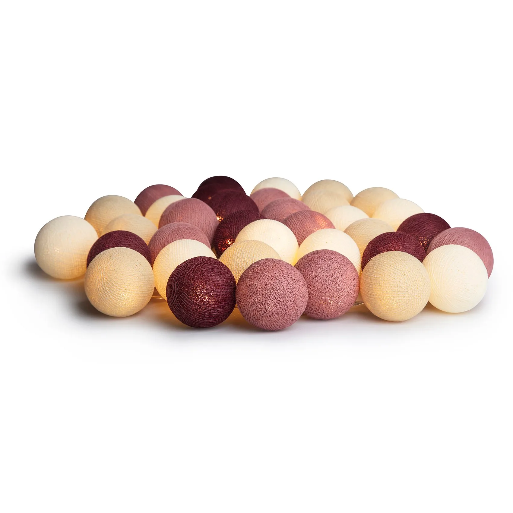 Irislights lyskæde Dusty Pink, 20 kugler Irislights