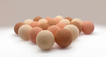 Irislights lyskæde - Peach, 35 bolde - Irislights