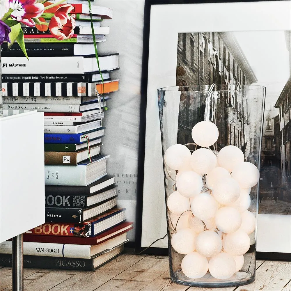 Irislights lyskæde Pure White, 35 kugler Irislights