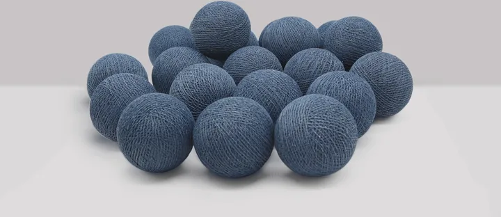 Irislights lyskæde - Vintage blue, 35 bolde - Irislights