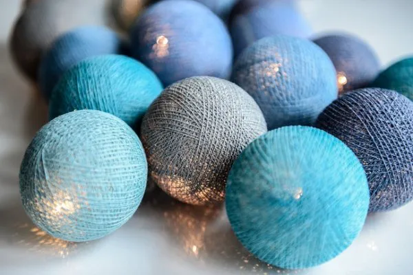 Oceans blue 20-lys 390 cm, Blå Irislights