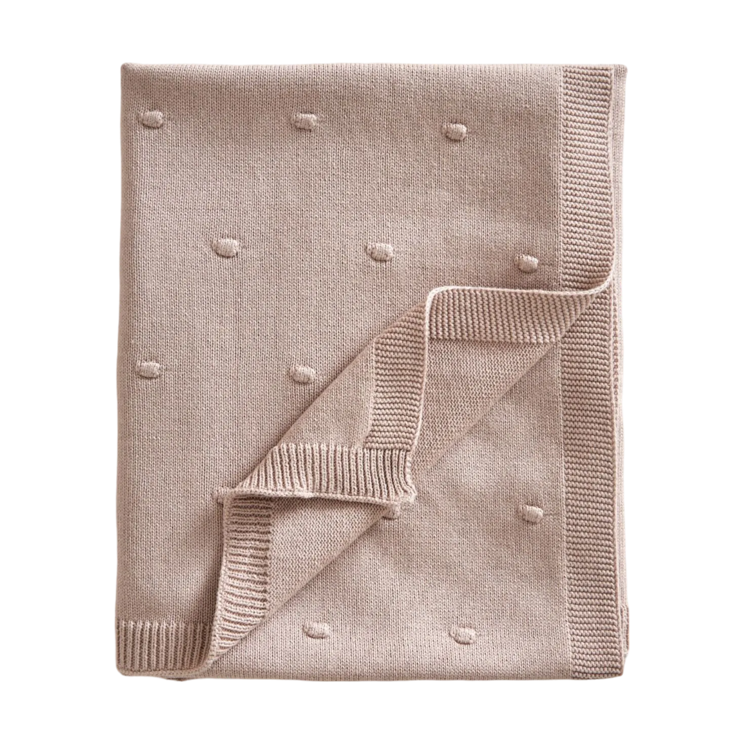 Bubble strikket babytæppe 80x100 cm, Dusty pink Jack o Juno