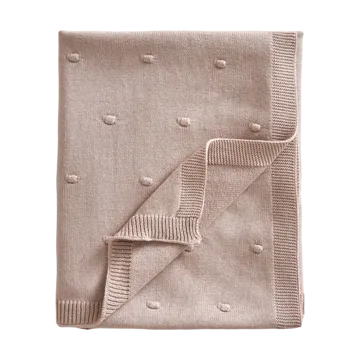 Bubble strikket babytæppe 80x100 cm - Dusty pink - Jack o Juno