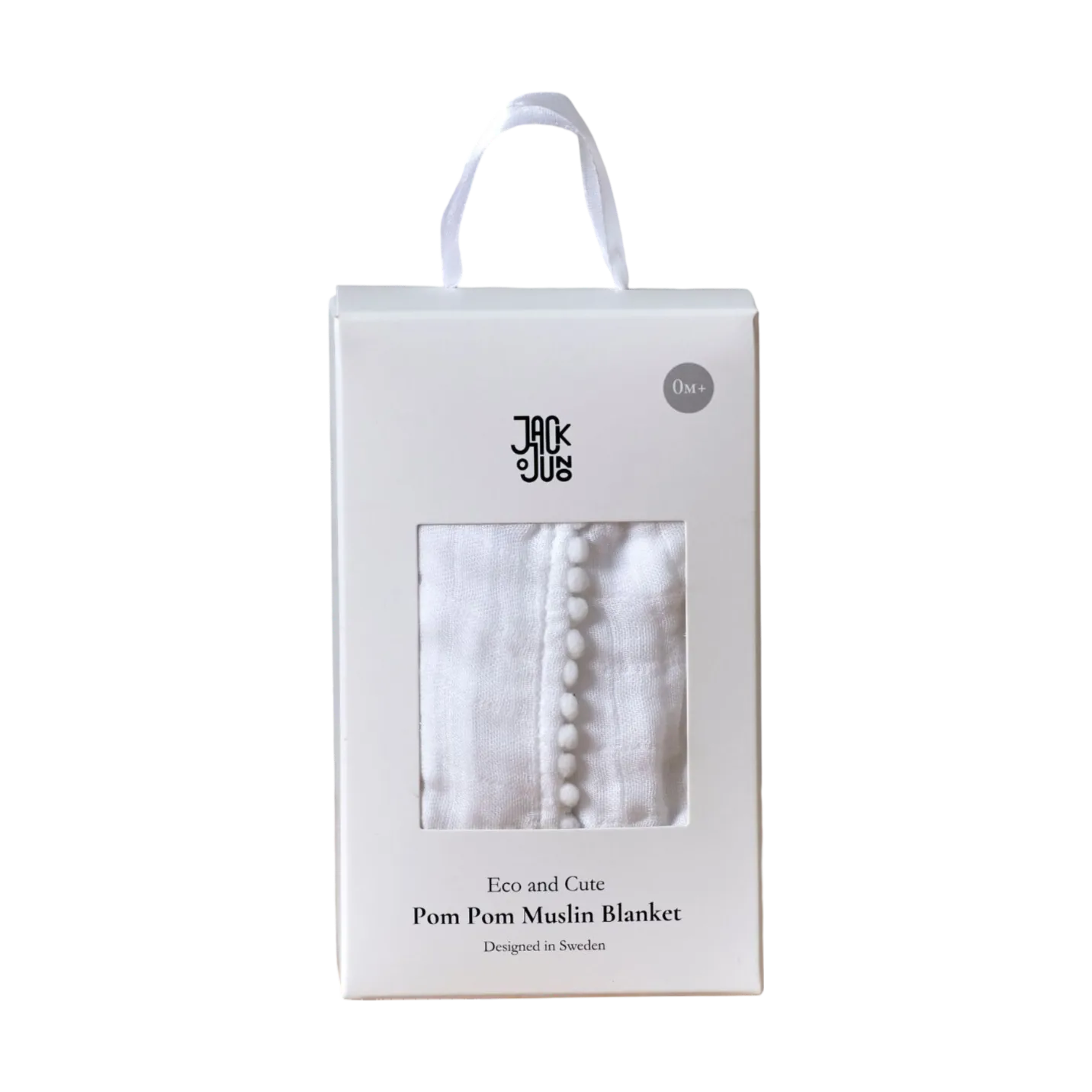 Pom Pom musselintæppe 120x120 cm, Pearl Jack o Juno