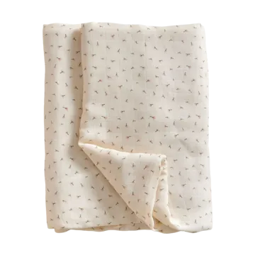 Poppy musselintæppe 120x120 cm - Poppy in Bloom - Jack o Juno