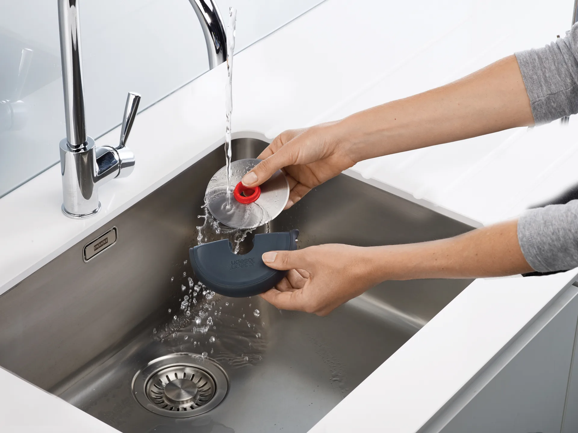 Disc easy clean pizzaskærer 12,1 cm, Grå-rustfrit stål Joseph Joseph