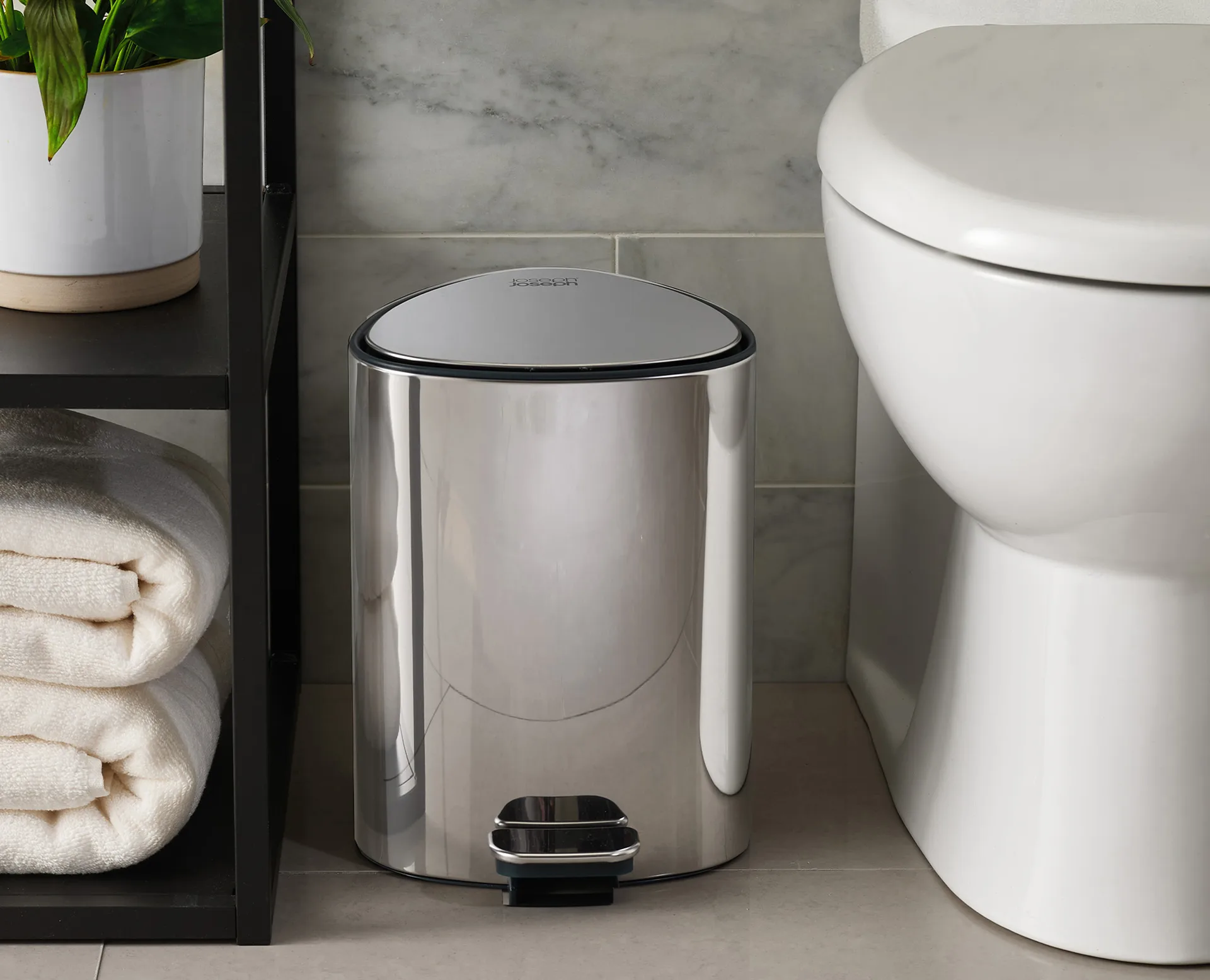 Easystore luxe pedalspand 5 L, Rustfrit stål Joseph Joseph