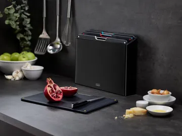 Folio steel skærebræt 4 dele - Sort - Joseph Joseph