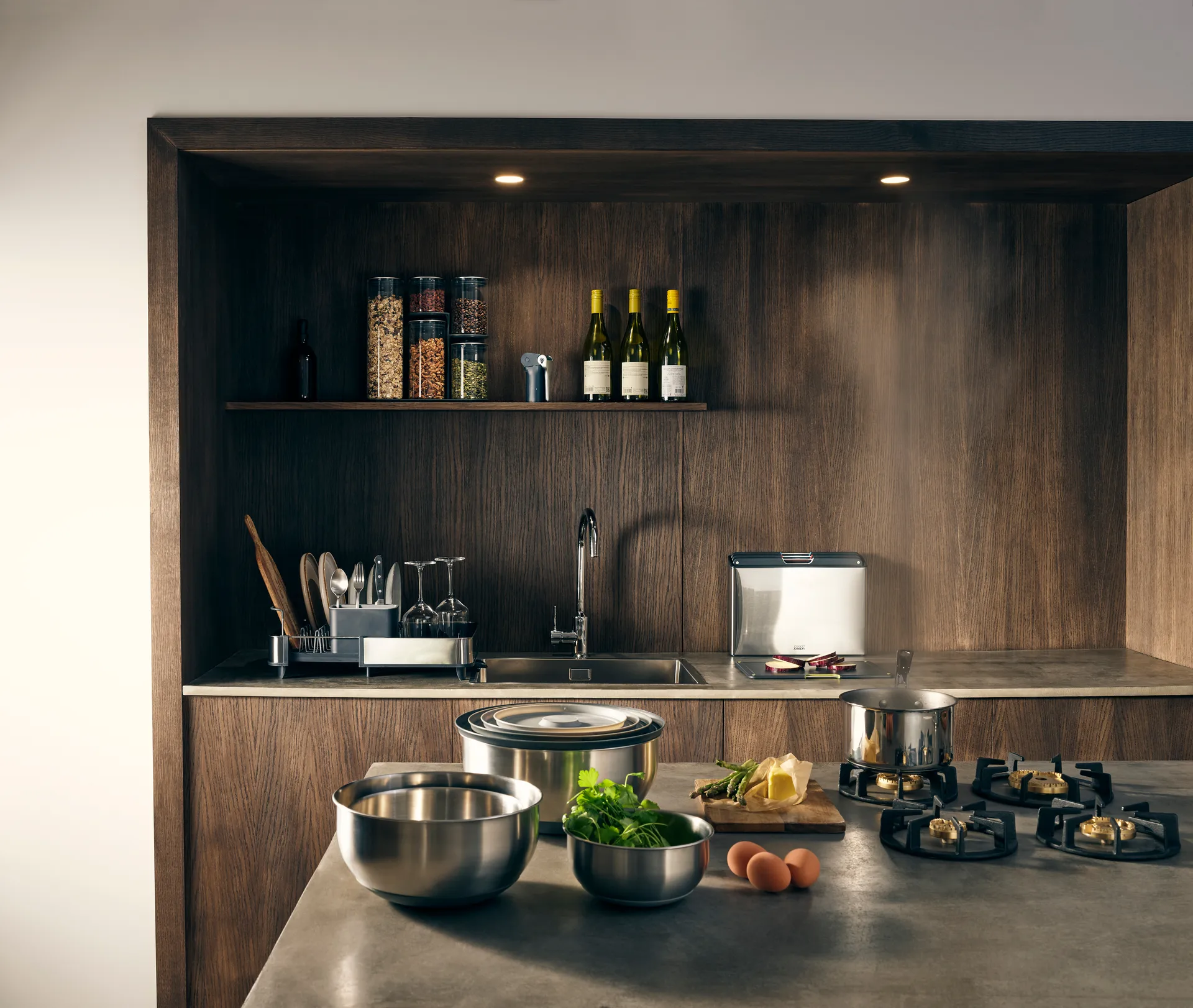 Folio steel skærebræt 4 dele, Stål Joseph Joseph