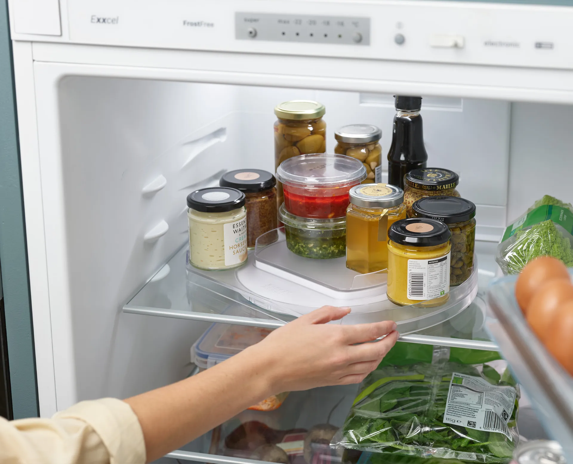 Fridgestore drejeplade til køleskab, Gennemsigtig Joseph Joseph