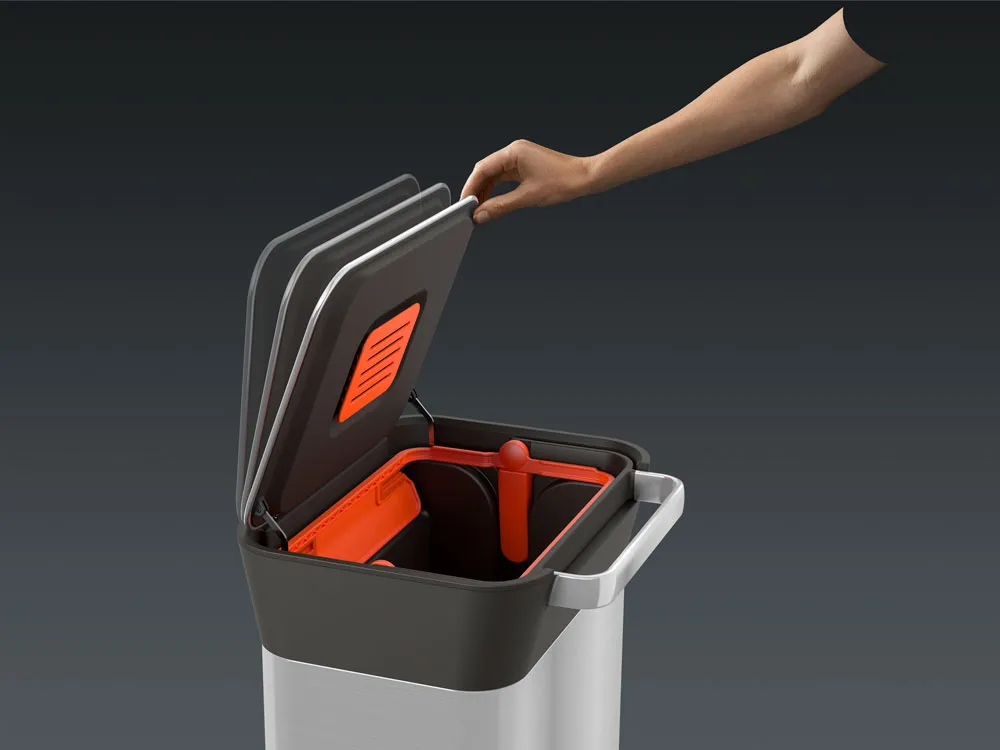 Joseph Joseph Titan trash compactor pedalspand 30 L, Stainless steel Joseph Joseph