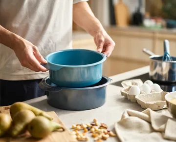 Nest bake rundt bageform 2 dele - Blå - Joseph Joseph