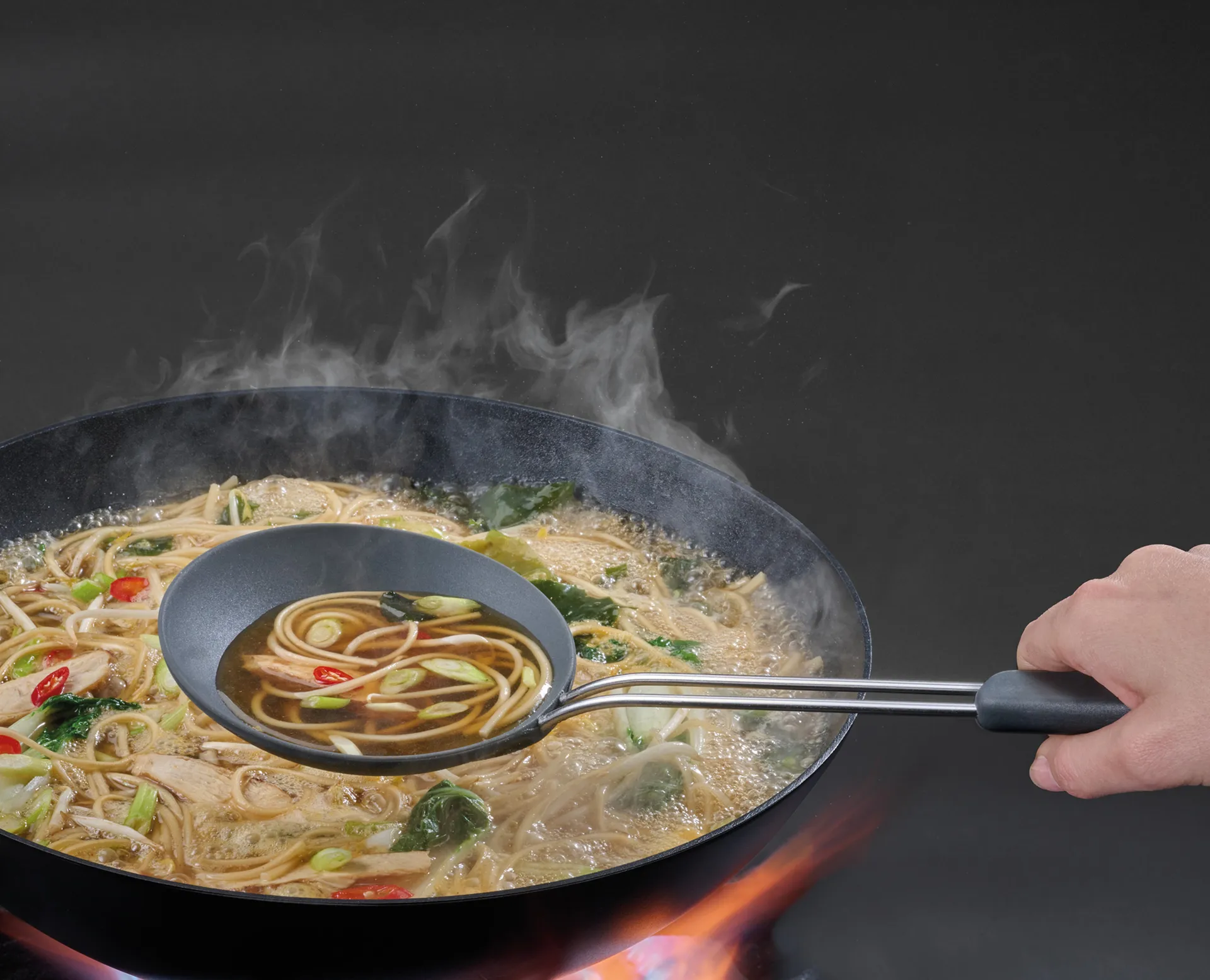 Nest fusion wok sæt 3 dele, Sort Joseph Joseph