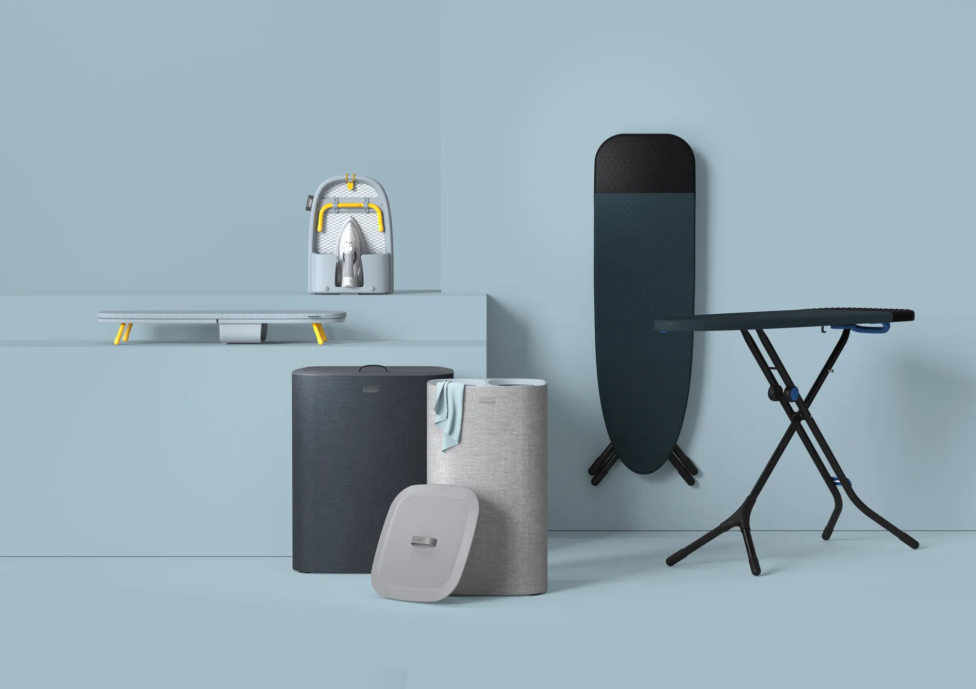 Tota vasketøjskurv 90 L, Sort Joseph Joseph