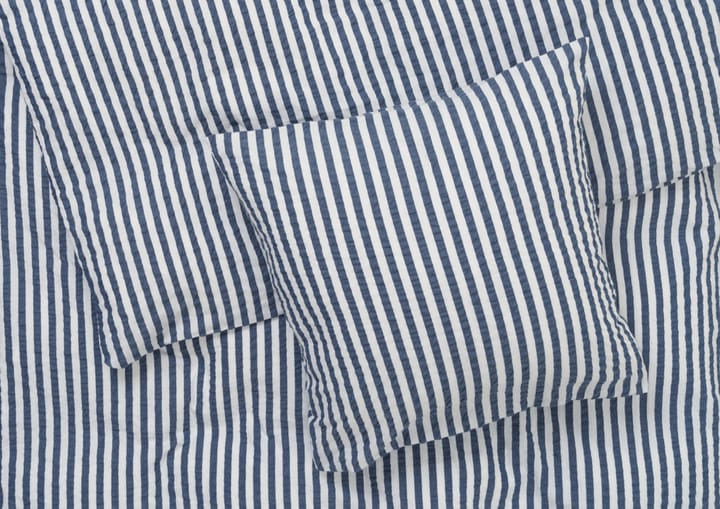 Bæk&Bølge Lines sengesæt 140x220 cm - Mørkeblå/Hvid - Juna