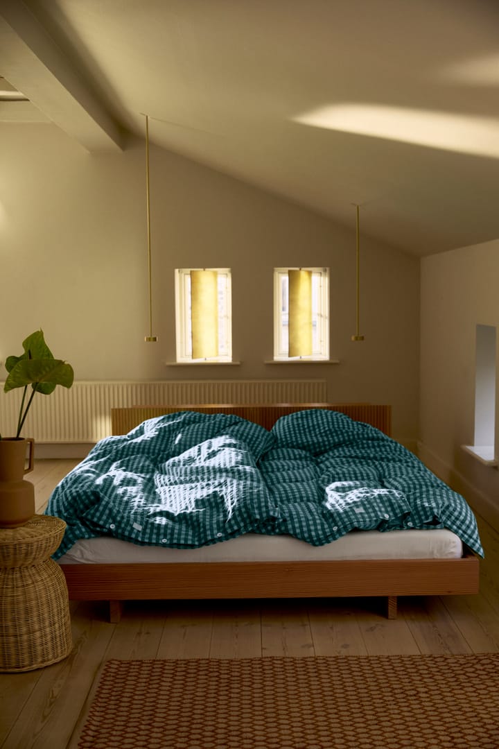 Bæk&Bølge sengesæt 140x220 cm, Grøn-lyseblå Juna