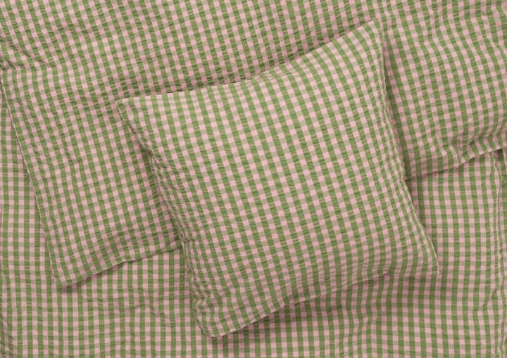 Bæk&Bølge sengesæt 140x220 cm, Grøn-Lyserød Juna