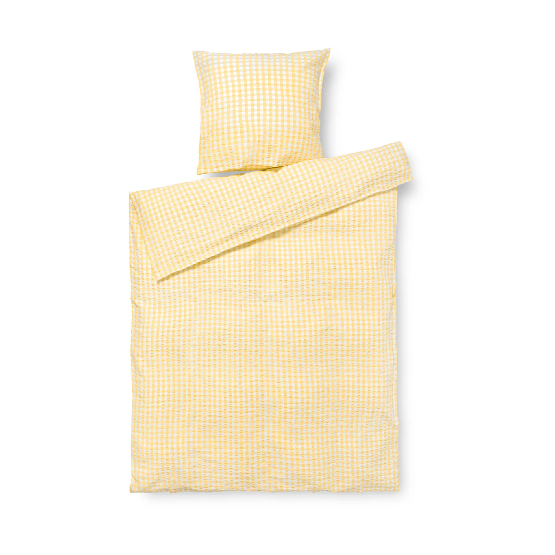 Bæk&Bølge sengesæt 140x220 cm, Gul/Hvid Juna