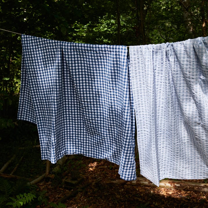 Bæk&Bølge sengesæt 140x220 cm, Lyseblå/Hvid Juna