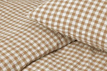 Bæk&Bølge sengesæt 150x210 cm - Karamel-offwhite - Juna