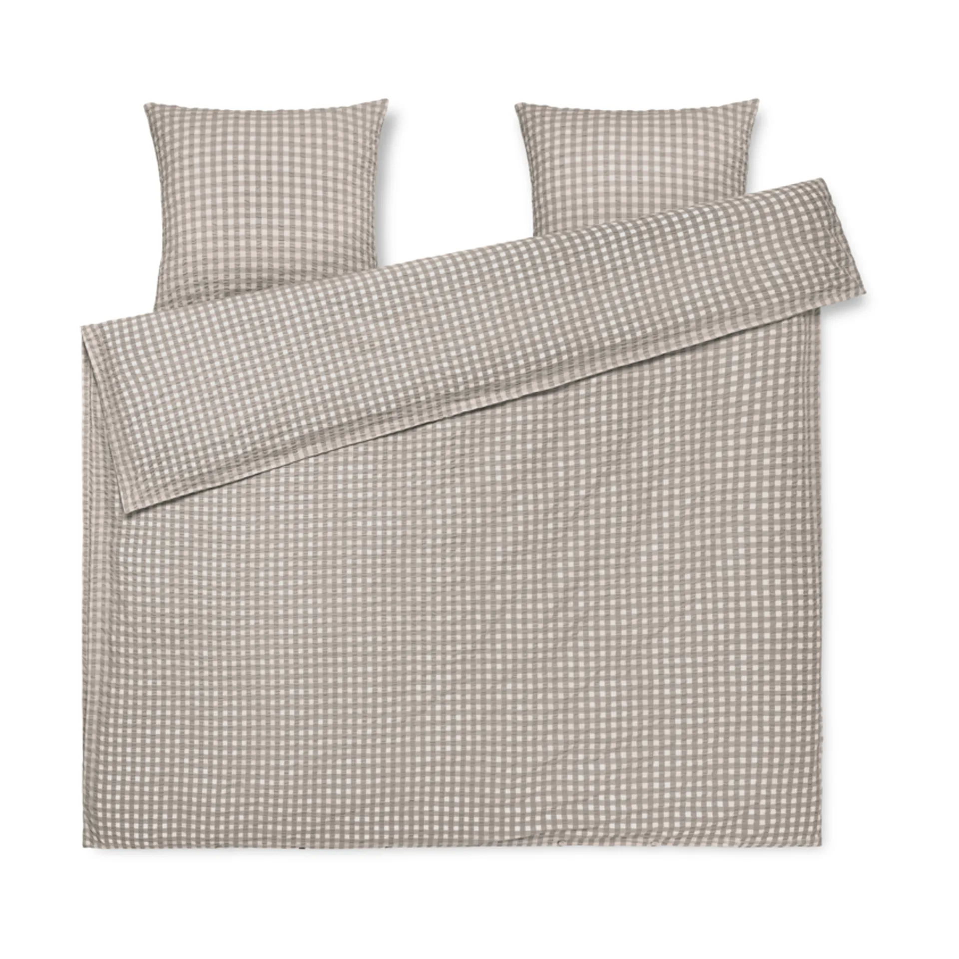 Bæk&Bølge sengesæt 200x220 cm, Grå/Birk Juna