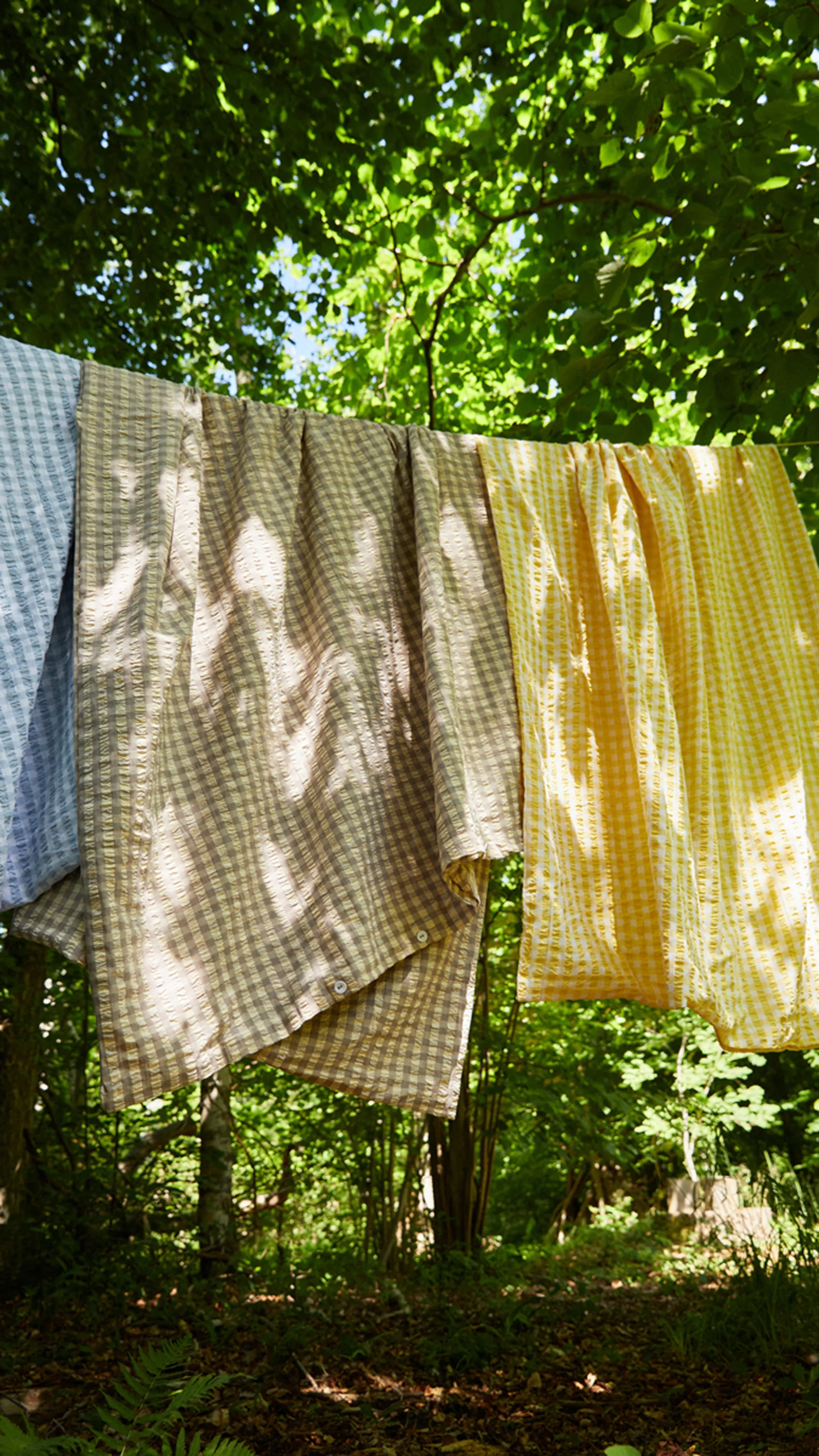 Bæk&Bølge sengesæt 200x220 cm, Grå/Birk Juna