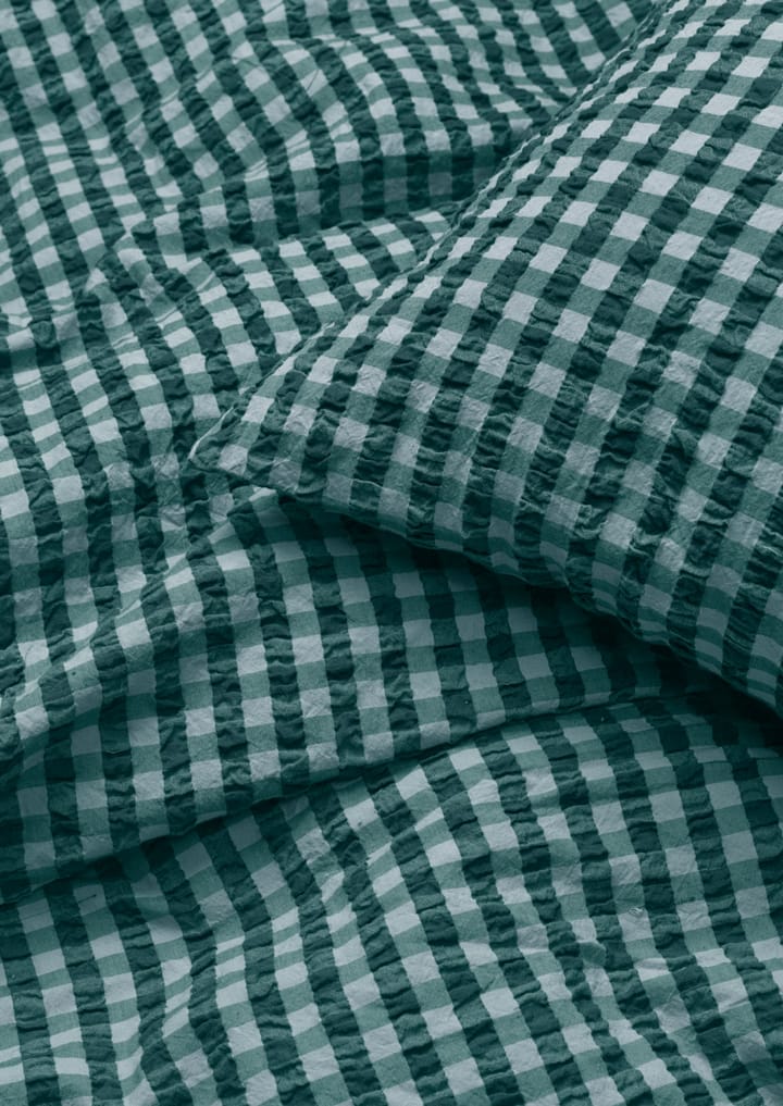 Bæk&Bølge sengesæt 200x220 cm, Grøn-lyseblå Juna