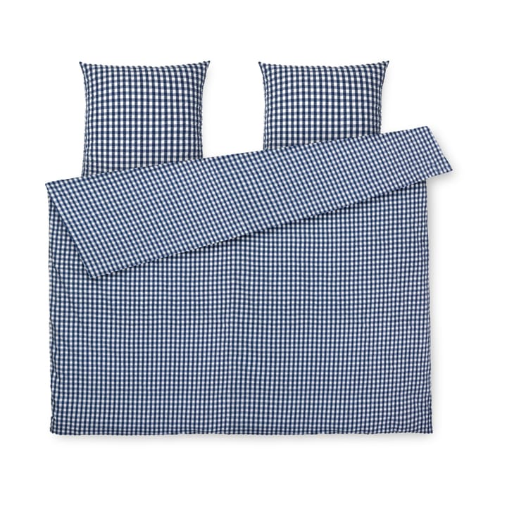 Bæk&Bølge sengesæt 200x220 cm - Mørkeblå/Hvid - Juna