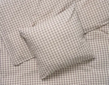 Bæk&Bølge sengesæt 220x220 cm - Grå/Birk - Juna